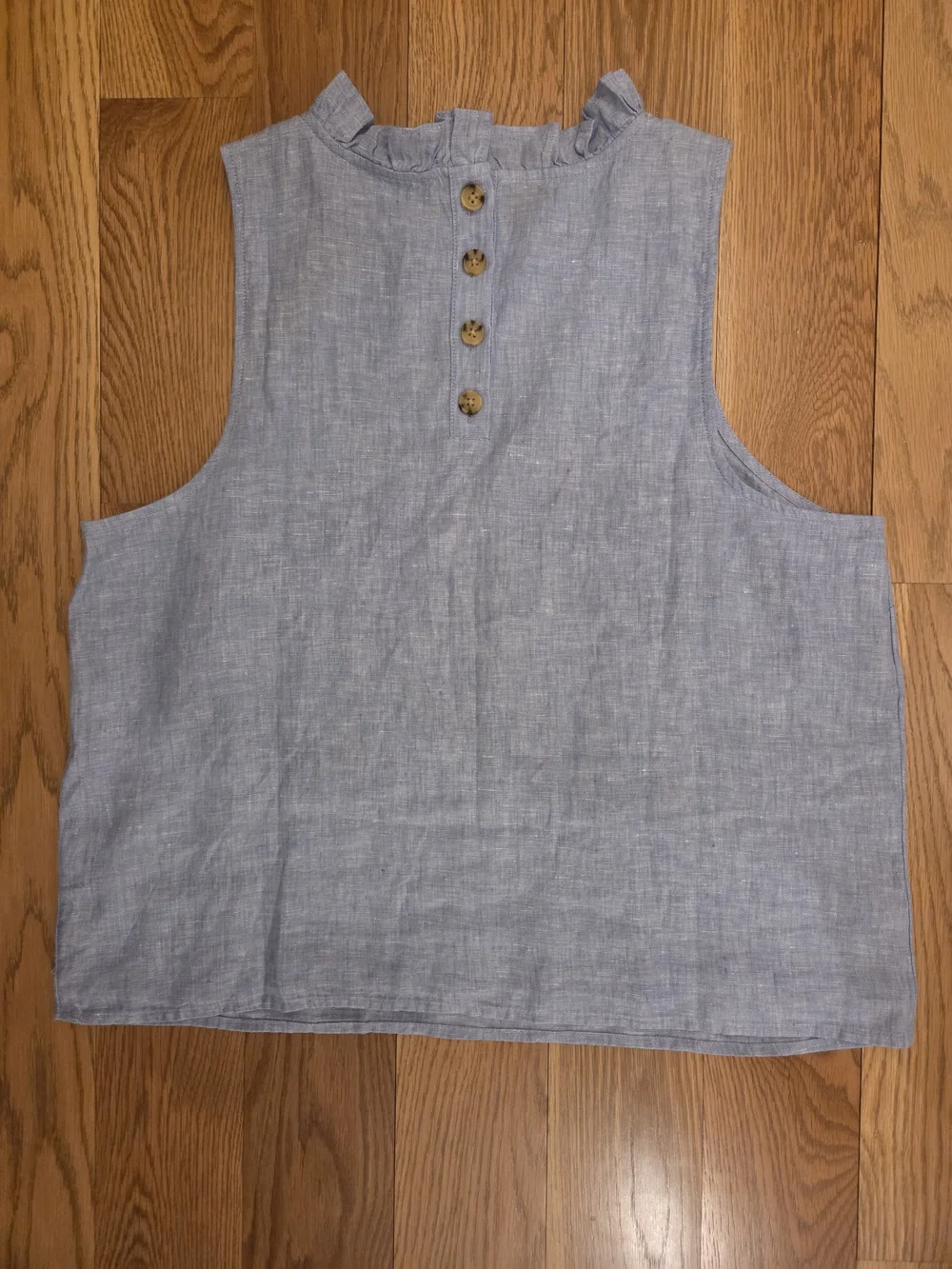 J. Crew Light Blue Linen Top